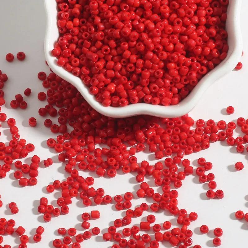 High Flash Opaque Round Spacer Glass Beads for DIY Sewing
