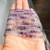 Colorful Fluorite Natural Stone Beads 2-4mm Round Loose Beads for Jewelry Making