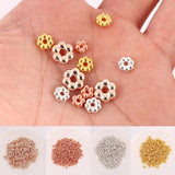 1000Pcs 4mm Plated CCB Flower Beads for Jewelry Making