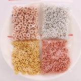 1000Pcs 4mm Plated CCB Flower Beads for Jewelry Making