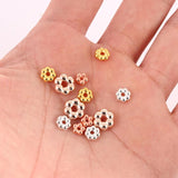 1000Pcs 4mm Plated CCB Flower Beads for Jewelry Making