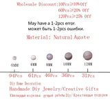 Natural Stone Matte Gray Beads 4-12 MM for DIY Necklace Bracelet Making