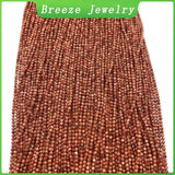 Sandstone Spinel Beads Round Faceted Crystal Beads for DIY Necklaces 2/3/4mm