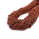 Sandstone Spinel Beads Round Faceted Crystal Beads for DIY Necklaces 2/3/4mm