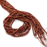 Sandstone Spinel Beads Round Faceted Crystal Beads for DIY Necklaces 2/3/4mm