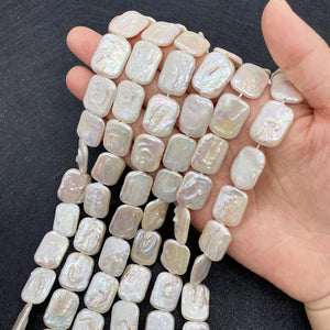 Natural Freshwater Pearl Rectangular Baroque Loose Beads