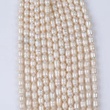 7-8mm Freshwater Pearl Beads Rice Shaped Real Jewelry Making DIY