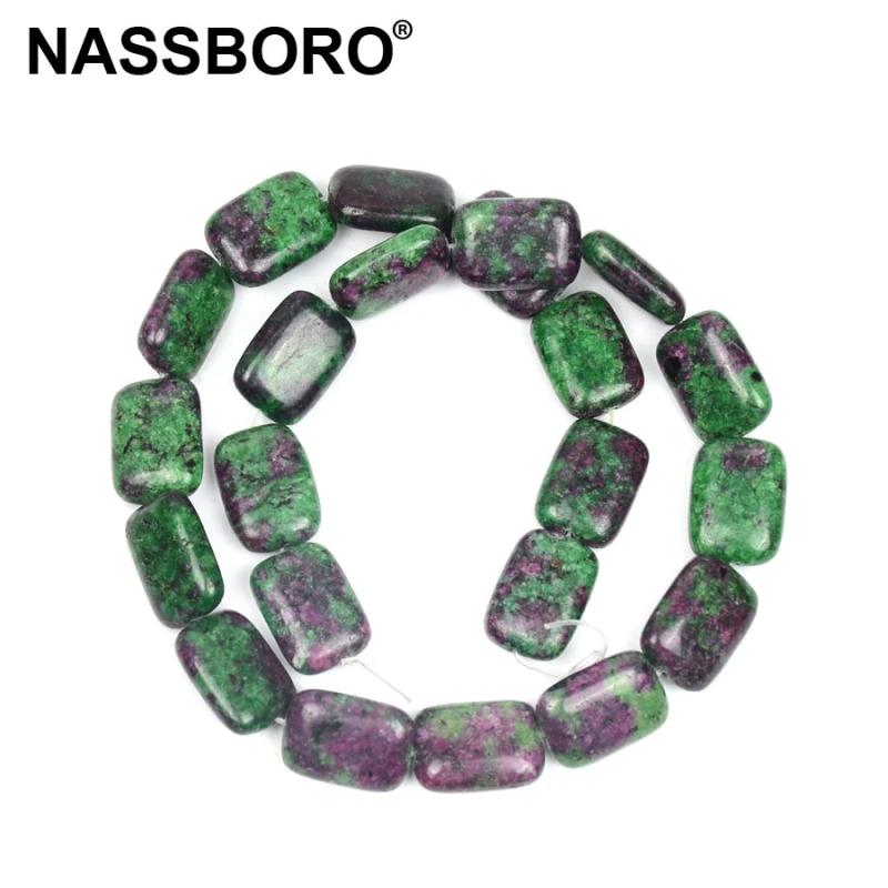 Rect. Epidote Zoisite Natural Stone Beads for Jewelry Making DIY Crafts