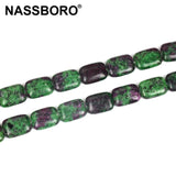 Rect. Epidote Zoisite Natural Stone Beads for Jewelry Making DIY Crafts