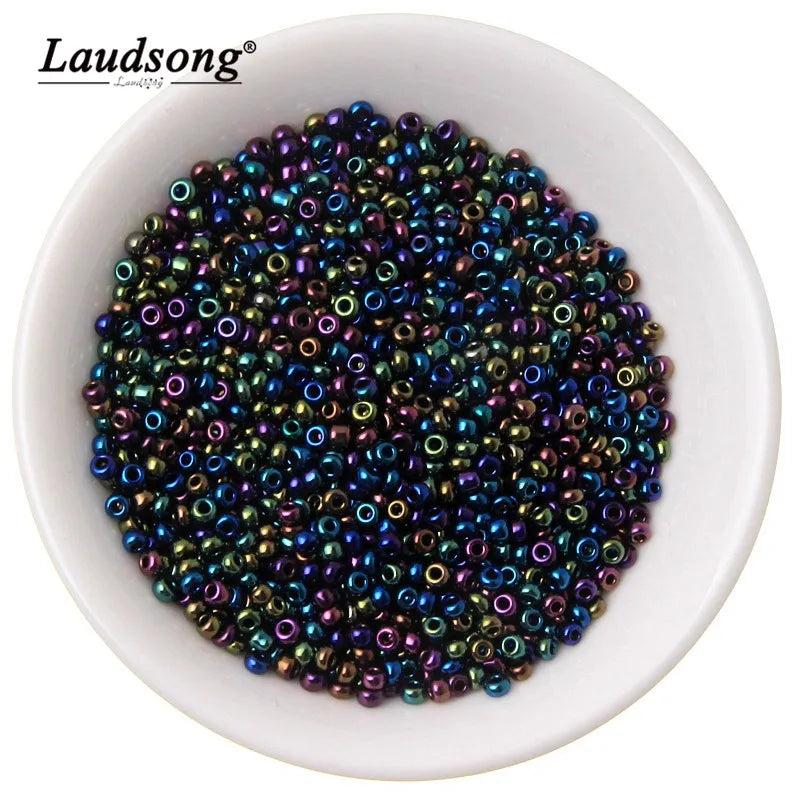 Multicolor Czech Glass Seed Spacer Beads for DIY Kids Bracelet