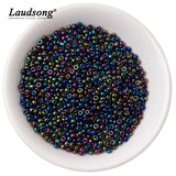Multicolor Czech Glass Seed Spacer Beads for DIY Kids Bracelet