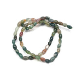 Rice-Shaped Semi-Precious Stone Beads for Jewelry Making 4x6mm