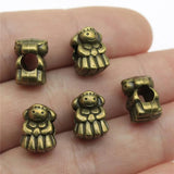 10pcs Little Girl Big Hole Beads Antique Bronze