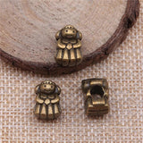 10pcs Little Girl Big Hole Beads Antique Bronze
