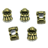 10pcs Little Girl Big Hole Beads Antique Bronze