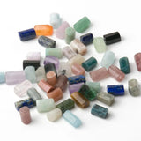 Faceted Natural Stone Cylinder Beads for Jewelry Making