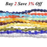8x8mm Cat Eye Love Heart Moonstone Beads 15''