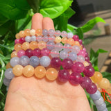 Mixed Aquamarine Citrine Strawberry Quartz Stone Beads 15''
