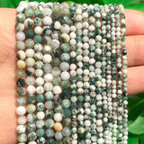 Natural Tree Agate Faceted Stone Beads 15''