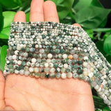 Natural Tree Agate Faceted Stone Beads 15''