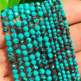 Faceted Turquoise Small Waist Stone Beads for Jewelry Making