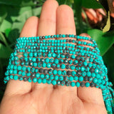 Faceted Turquoise Small Waist Stone Beads for Jewelry Making