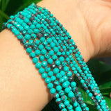 Faceted Turquoise Small Waist Stone Beads for Jewelry Making