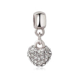 10Pcs Silver Peach Crystal Beads DIY Bracelet Accessories