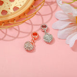 10Pcs Silver Peach Crystal Beads DIY Bracelet Accessories