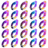 20pcs 4mm Rainbow Alloy Metal Small Hole Loose Beads for DIY Jewelry