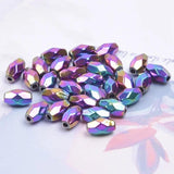 20pcs 4mm Rainbow Alloy Metal Small Hole Loose Beads for DIY Jewelry
