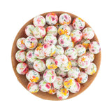 10Pcs 15MM Leopard Silicone Beads Baby Food Nursing DIY Pacifier Accessory