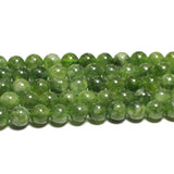 Green Natural Stone Charms Beads Diopside Loose Round Chalcedony