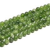 Green Natural Stone Charms Beads Diopside Loose Round Chalcedony
