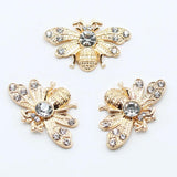 10pcs 21*32mm Insect Mini Bee Rhinestone Box DIY Alloy Jewelry Accessories