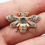 10pcs 21*32mm Insect Mini Bee Rhinestone Box DIY Alloy Jewelry Accessories