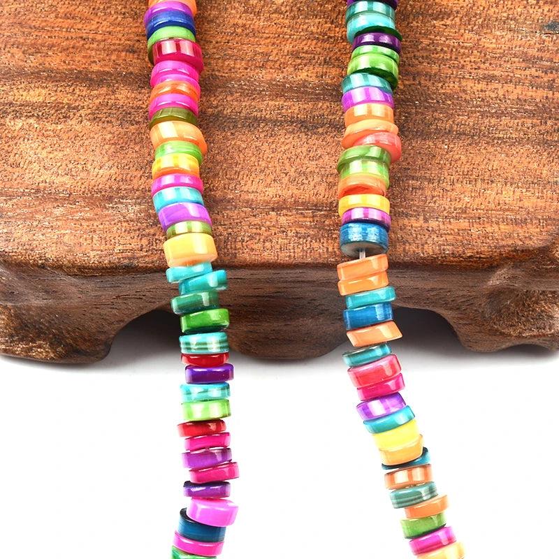 6mm Natural Shell Spacer Beads for Jewelry Making Bracelets Necklace