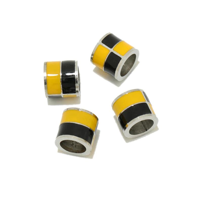 5Pcs Enamel Flag Beads Charms DIY Bracelets Pendants Making Supplies