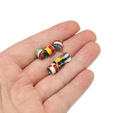 5Pcs Enamel Flag Beads Charms DIY Bracelets Pendants Making Supplies