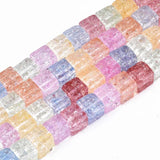 6mm Crackle Square Glass Beads Colorful Crystal for Jewelry Making