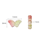 50pcs Butterfly Shape Gradient Glass Beads For Jewelry Making DIY Accessories