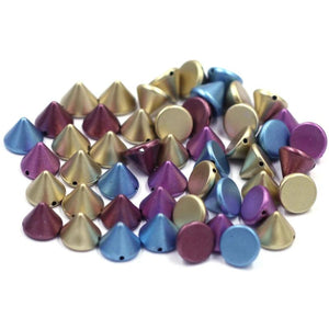 100Pcs Rivets Spike Studs Garment Spacer Beads Cone Mixed For Crafts DIY Clothes