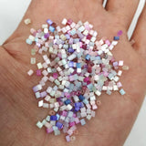 850pcs 2mm Czech Cat's eye Tube Beads DIY Bracelet Necklace Seed Beads