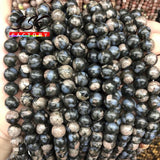 Glaucophane Round Stone Beads 6 8 10mm 15 Inches