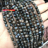 Glaucophane Round Stone Beads 6 8 10mm 15 Inches