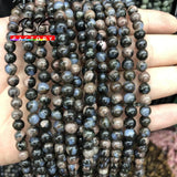 Glaucophane Round Stone Beads 6 8 10mm 15 Inches