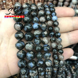 Glaucophane Round Stone Beads 6 8 10mm 15 Inches