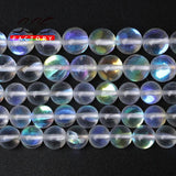 Austria Crystal Glitter Moon Stone Beads DIY Charm Bracelet