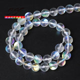 Austria Crystal Glitter Moon Stone Beads DIY Charm Bracelet