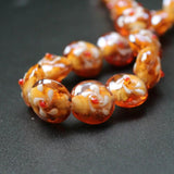 20pcs 16x14x10mm Brown Lampwork Glass Flower Beads Charms